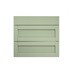 Witney Reed Green 600mm x 622mm Appliance Door Shown from the Front as Part of a Appliance Tower Unit