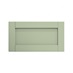 Witney Reed Green 600mm x 326mm Integrated Microwave Top Box Door Shown Closed from the Front