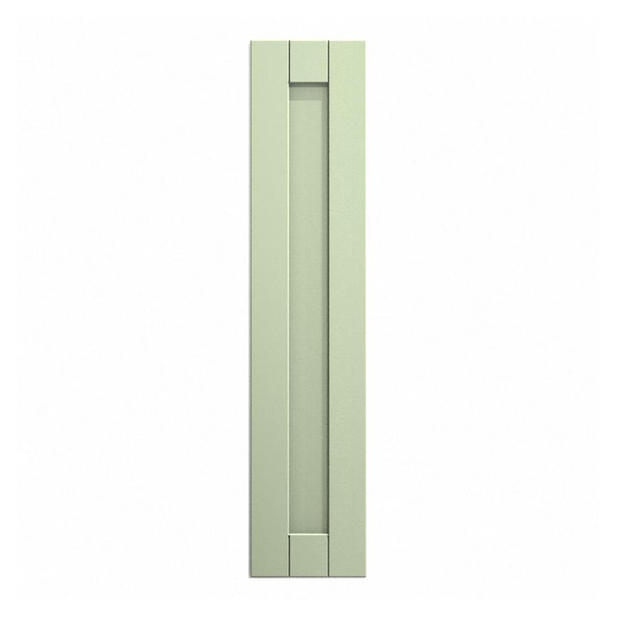 Witney Reed Green 200mm x 900mm Tall Door Shown Closed from the Front