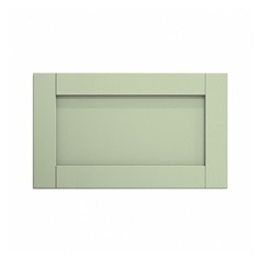 Witney Reed Green 600mm x 360mm Half Height Door Shown Closed from the Front as Part of a Drawer Unit