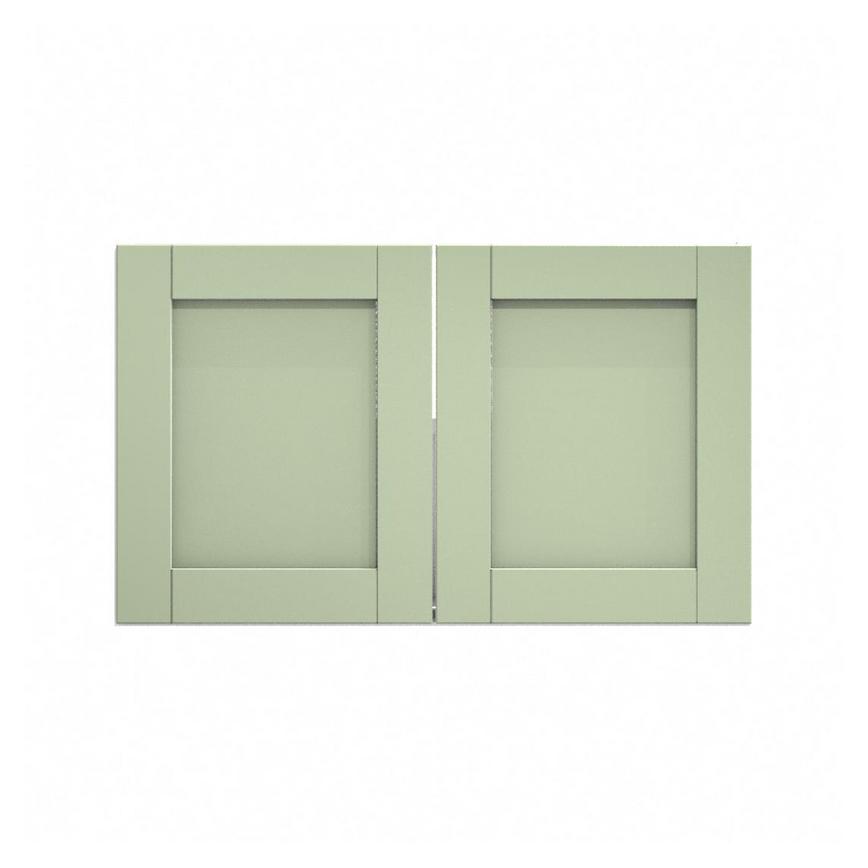 Witney Reed Green 800mm x 481mm Pair of Doors Shown Closed from the Front