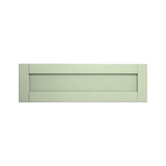 Witney Reed Green 900mm x 275mm Pan Drawer Front Shown from the Front as a Single Drawer