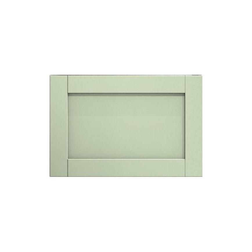 Witney Reed Green 600mm x 394mm Pan Drawer Shown Closed from the Front as a Single Drawer