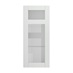 Halesworth Dove Grey 500 Panelled Glass Dresser Door