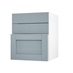 Halesworth Dusk Blue 600 Hob / Pan Drawer Door Open