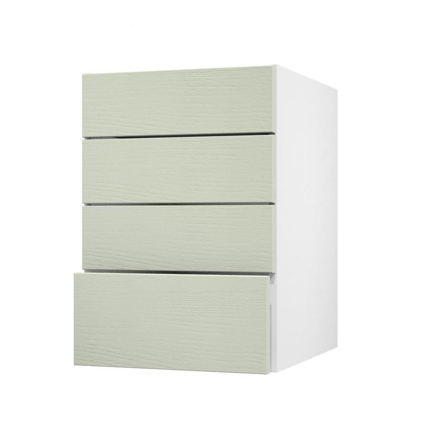 Halesworth Sage Green 500 Deep Drawer Door Open