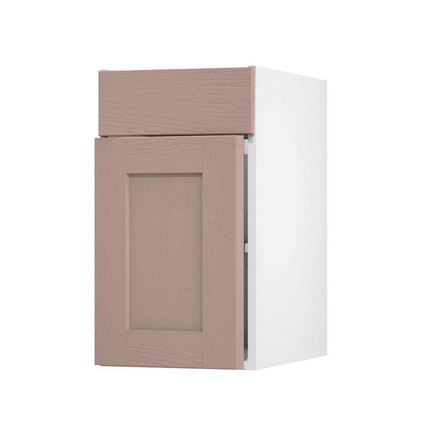 Halesworth Antique Rose 400mm x 557mm Door Front Shown Open at an Angle as Part of a Door and Drawer Unit