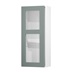Halesworth Seafoam 500mm x 1182mm Clear Glass Panelled Dresser Door Shown Open at an Angle