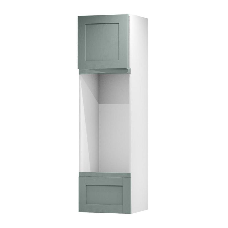 Halesworth Seafoam 600mm x 570mm Appliance Door Shown Open at an Angle as Part of an Appliance Tower Unit