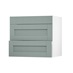 Halesworth Seafoam 800mm x 275mm Pan Drawer Front Shown with the Drawer Open at an Angle as Part of a Full Drawer Unit