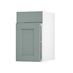 Halesworth Seafoam 400mm x 557mm Door Front Shown Open at an Angle as Part of a Door and Drawer Unit