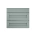 Halesworth Seafoam 800mm x 275mm Pan Drawer Front Shown Closed from the Front as Part of a Full Drawer Unit