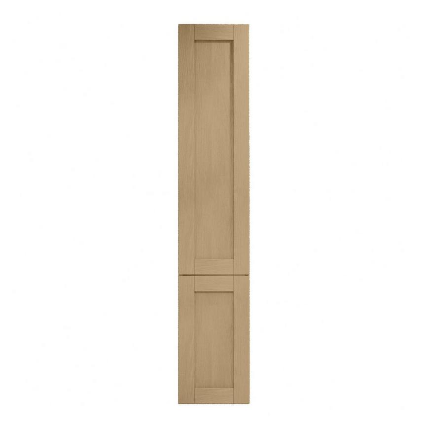 Halesworth Oak 400mm x 1400mm Tall Larder Door Shown Closed from the Front as part of a Full Larder Unit