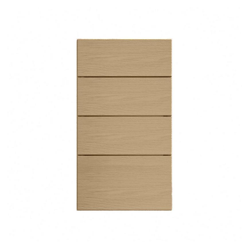 Halesworth Oak 400mm x 227mm Drawer Front Shown Closed as Part of a Full Drawer Unit