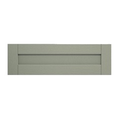 Halesworth Reed Green 900mm x 275mm Pan Drawer Front Shown from the Front as a Single Drawer