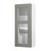 Halesworth Reed Green 500mm x 1182mm Clear Glass Panelled Dresser Door Shown Open at an Angle