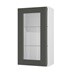 Halesworth Ash Green 500 Tall 896 Glass Door CAD Cut Out Angled Open Unit