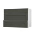 Halesworth Ash Green 1000 Pan Drawer Or Bridging Unit Door CAD Cut Out Angled Open Unit