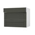 Halesworth Ash Green 900 Drawer Front CAD Cut Out Angled Open Unit