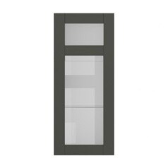 Halesworth Ash Green 500 Panelled Glass Dresser Door CAD Cut Out Primary