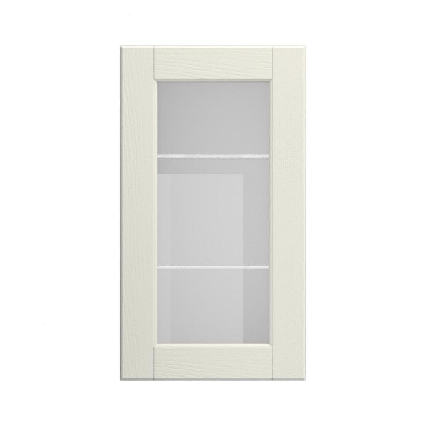 Bridgemere Linen 500mm x 900mm Tall Clear Glass Door Shown Closed from the Front