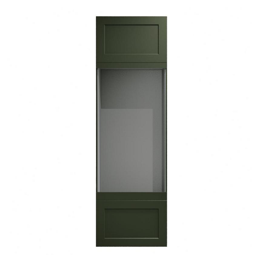 Frome Ash Green 67mm Appliance Tower Fascia CAD Cut Out Front Unit