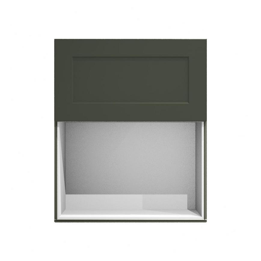 Frome Ash Green 600 Integrated Microwave Topbox Door CAD Cut Out Front Unit