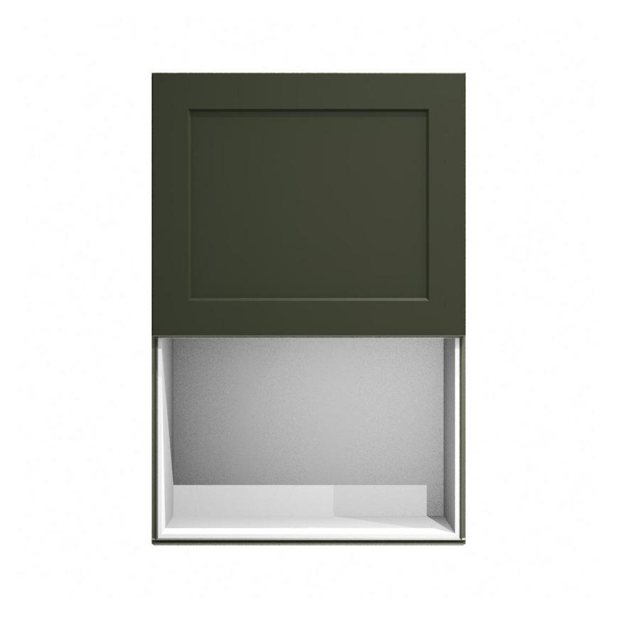 Frome Ash Green 600 Tall Integrated Microwave Topbox Door CAD Cut Out Front Unit