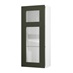 Frome Ash Green 500 Panelled Glass Dresser Door CAD Cut Out Angled Open Unit