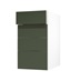 Frome Ash Green 400 Drawer Front CAD Cut Out Angled Open Unit