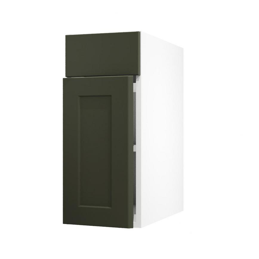Frome Ash Green 300 Standard Door CAD Cut Out Angled Open Unit