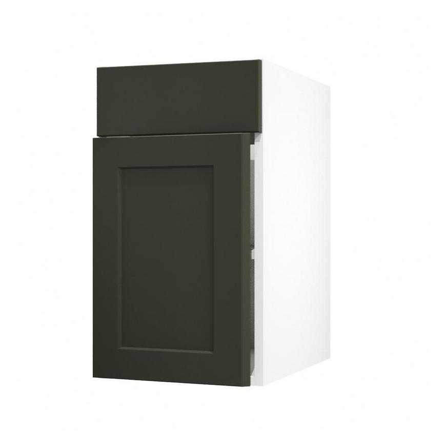 Frome Ash Green 400 Standard Door CAD Cut Out Angled Open Unit