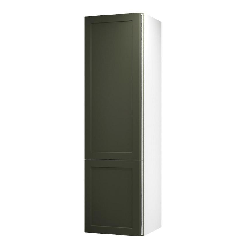 Frome Ash Green 600 Tall 1400 Appliance Tower Door CAD Cut Out Angled Open Unit