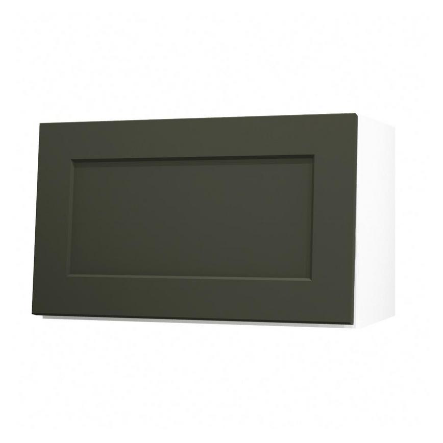 Frome Ash Green 600 Half Height Door CAD Cut Out Angled Open Unit