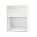 Frome Porcelain 600 Integrated Microwave Topbox Door CAD Cut Out Angled Open Unit