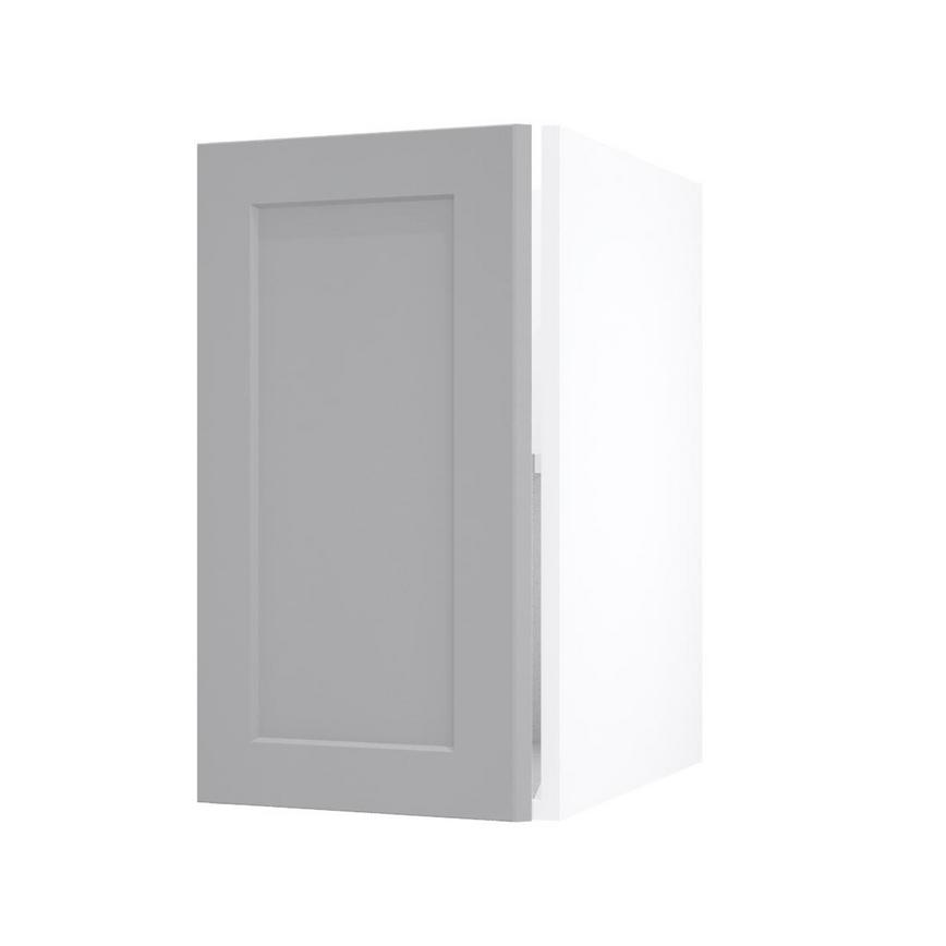 Frome Dove Grey 400 Full Height Door CAD Cut Out Angled Open Unit