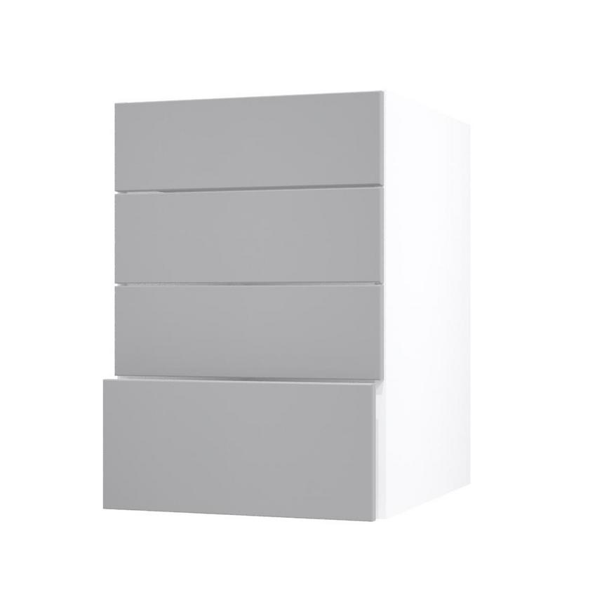Frome Dove Grey 500 Deep Drawer Front CAD Cut Out Angled Open Unit