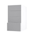Frome Dove Grey 400 Deep Drawer Front CAD Cut Out Angled Open Unit