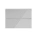 Winterton Gloss Dove Grey 1000 Handleless Pan Drawer Front (342mm) CAD Cut Out Front Unit