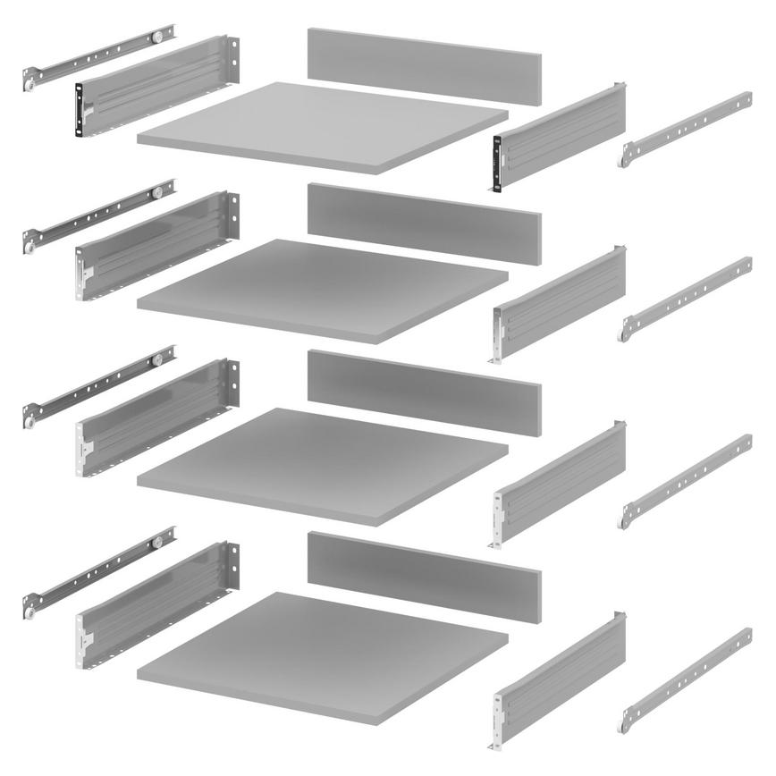 500mm 4 Drawer Flat Pack