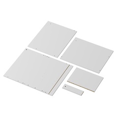 White 720mm x 931mm x 931mm Flat Pack Corner Base Cabinet Pack 1 of 2