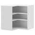 White 731 x 390mm L Shape Corner Wall Cabinet