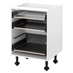 White 600mm Cushion Close 3 Drawer Base Cabinet
