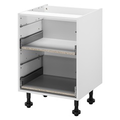 White 600mm Standard Cushion Close 2 Drawer Base Cabinet