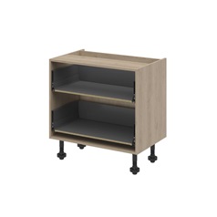 White 720mm x 900mm x 575mm Ready Assembled Pre-Fitted Blum 2 Drawer Base Cabinet