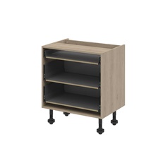 Natural Oak 720mm x 800mm x 575mm Ready Assembled Pre-Fitted Blum 3 Drawer Base Cabinet