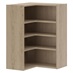Natural Oak 631mm L Shaped Corner Tall Wall Cabinet