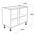 800mm Hi-Line Base Cabinet Line Drawing