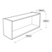 900mm Half Height Wall Cabinet Line Drawing