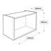 450mm Half Height Wall Cabinet Line Drawing